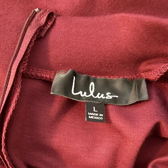 Trendy wine/merlot knit dress - Picture 5 of 6